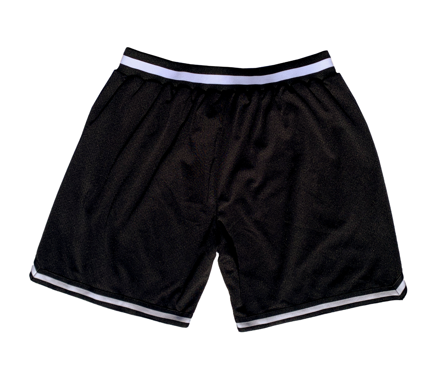 AMOF BLACK & WHITE MESH SHORTS