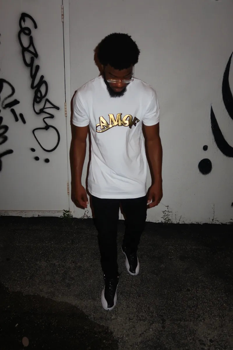 AMOF GOLD § BLACK SIGNATURE T-SHIRT