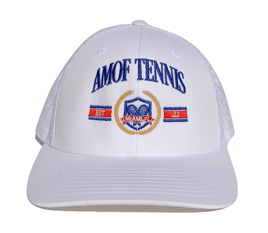 AMOF TENNIS TRUCKER WHITE HAT