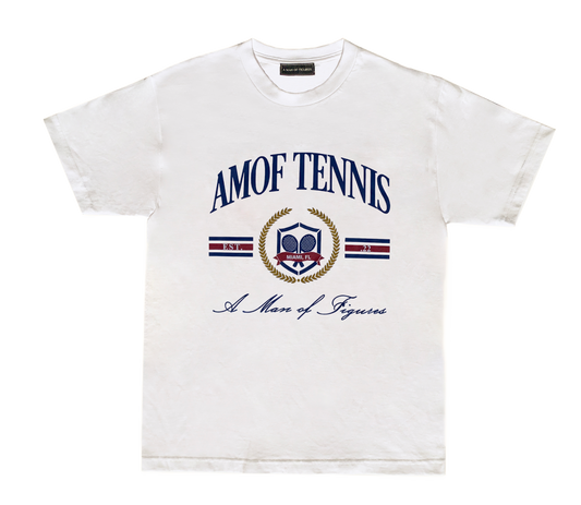 AMOF TENNIS WHITE T-SHIRT